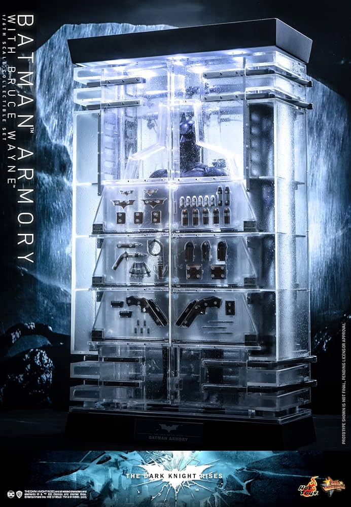 ホットトイズ　ダークナイト　格納庫　ブルースウェイン ムービー・マスターピース】『ダークナイト』1/6スケール